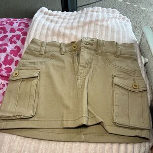 SHEIN Tan Midi Skirt with Pockets